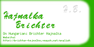 hajnalka brichter business card